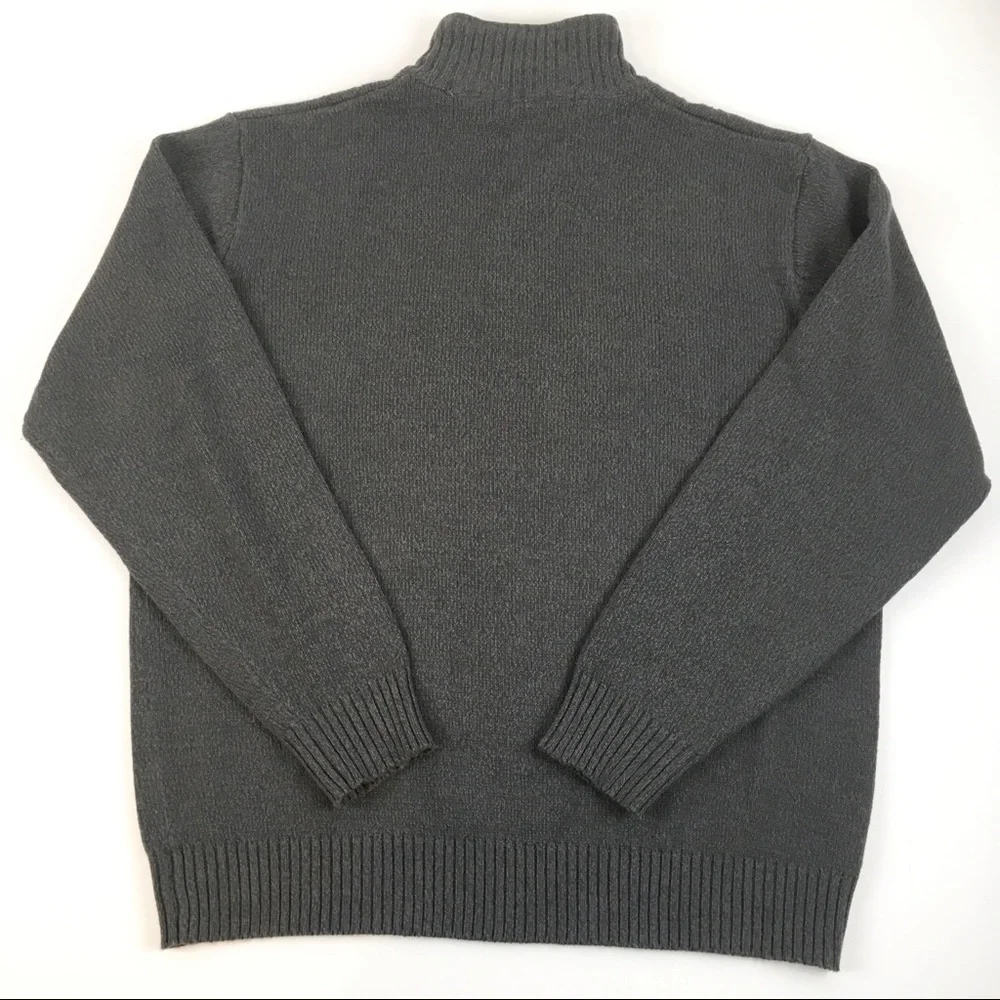 Oscar de la Renta Grey Cable Knit Sweater Size L